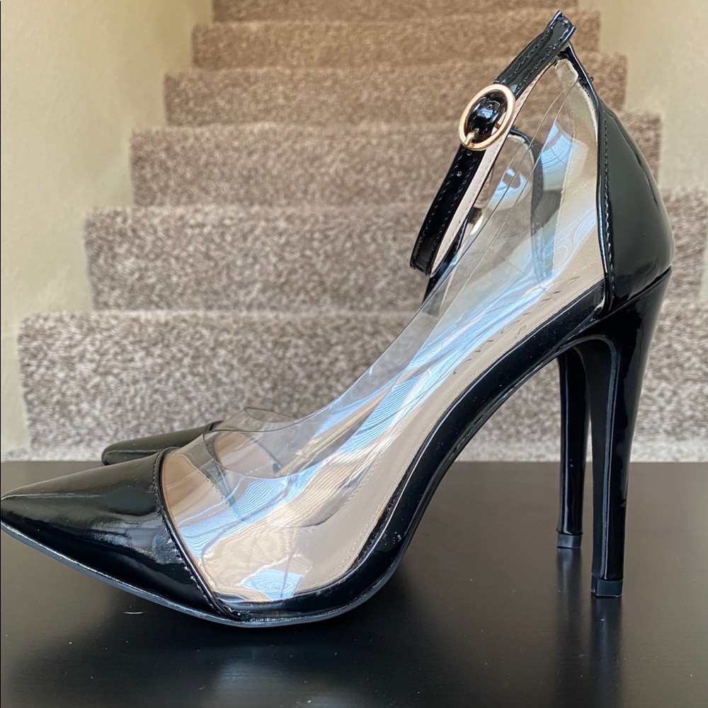 Gorgeous black and clear stilettos